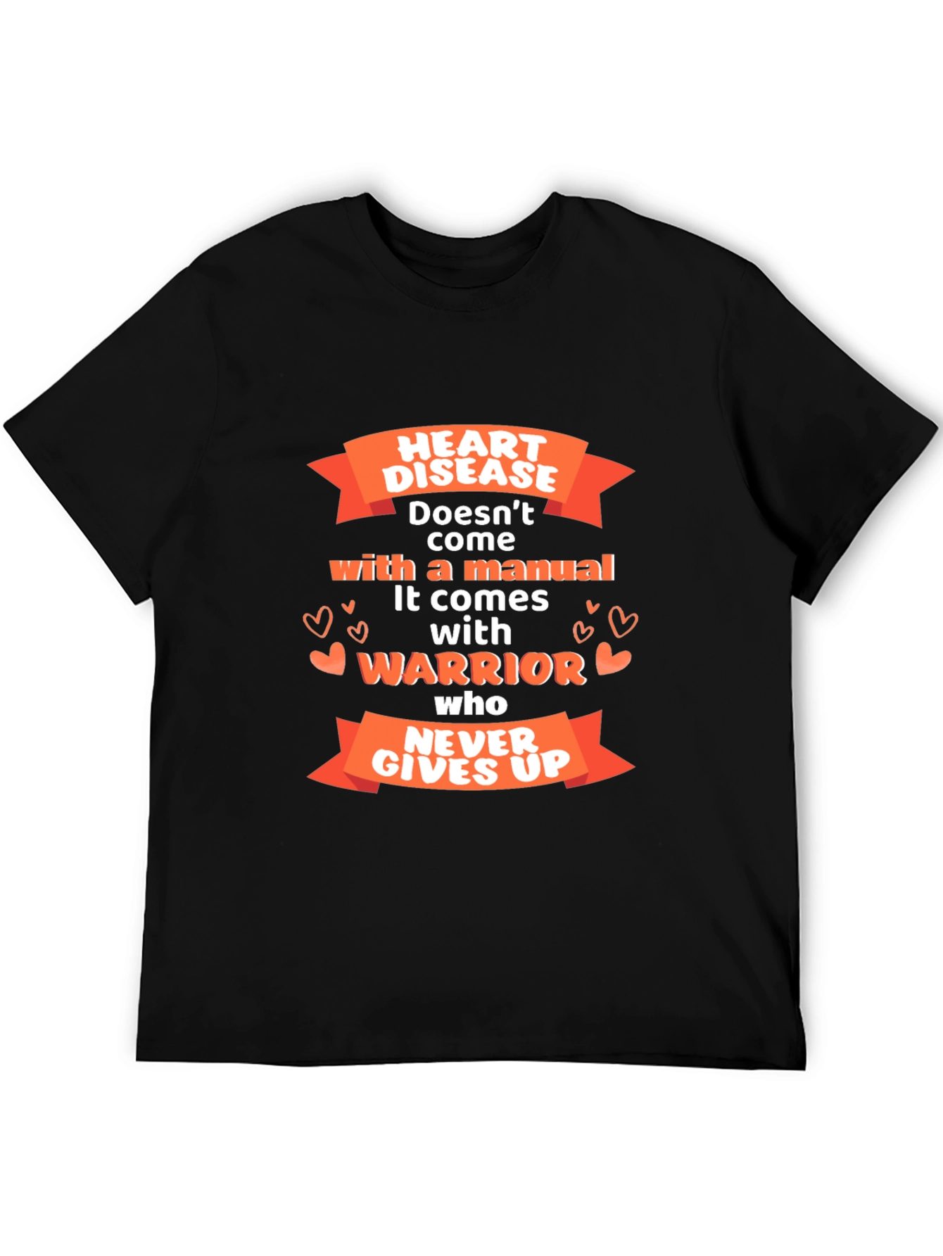 Camiseta Negra Corazón Guerrero