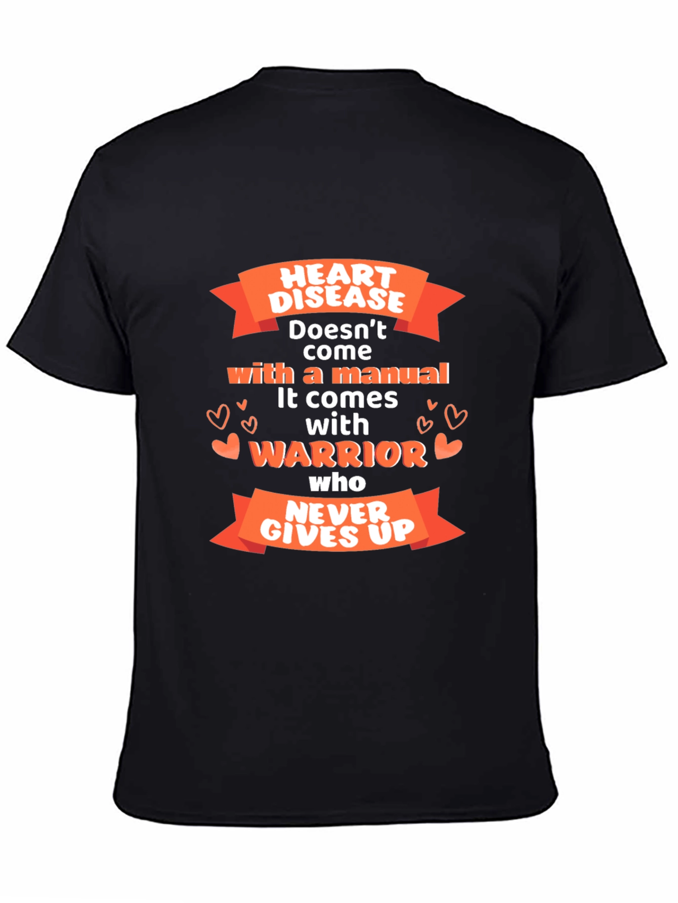 Camiseta Negra Corazón Guerrero
