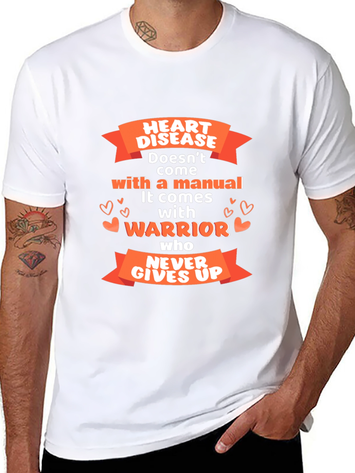 Camiseta Negra Corazón Guerrero