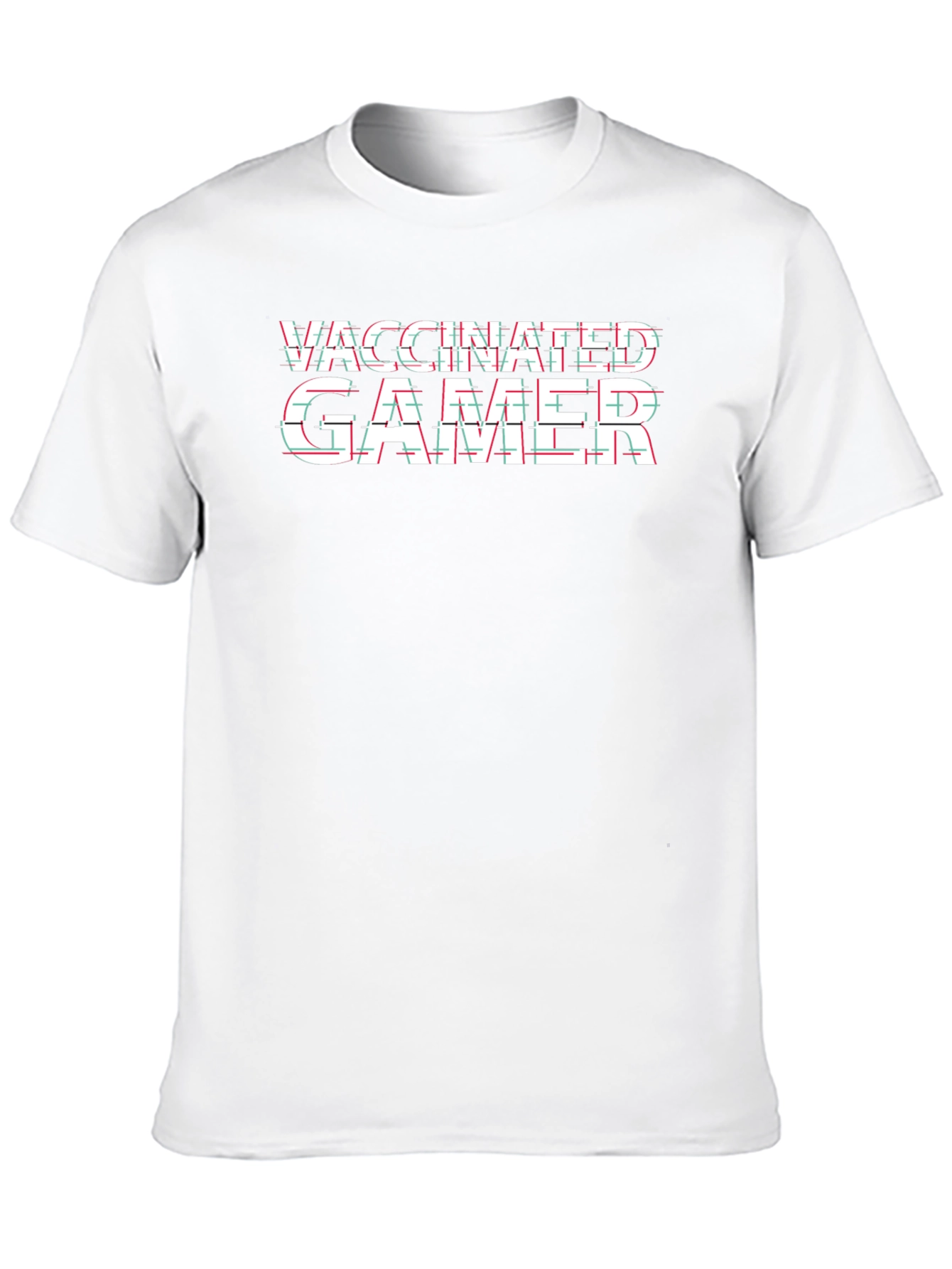 Camiseta Negra Vacunado Gamer