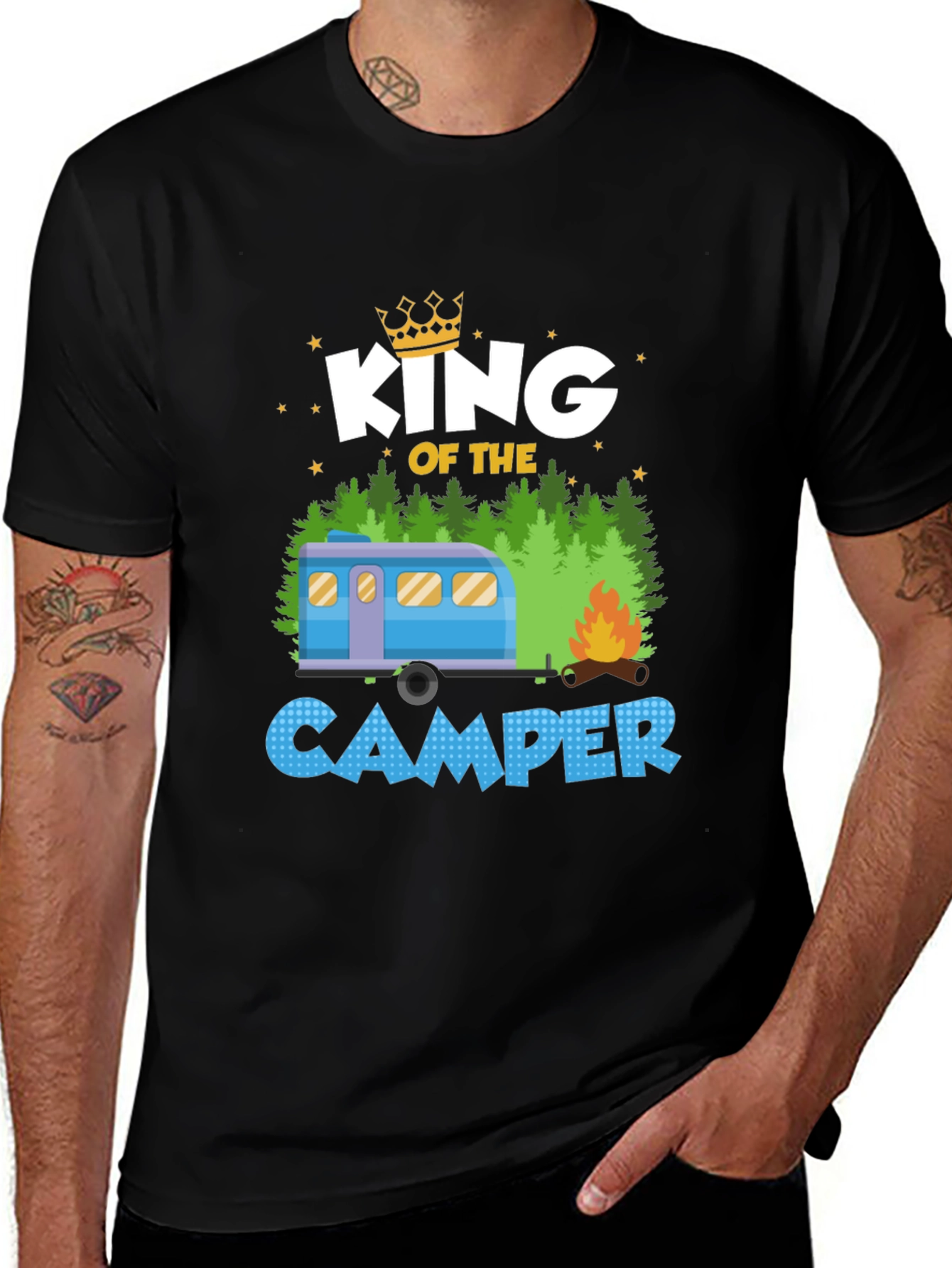 Camiseta Rey del Camping para Hombre
