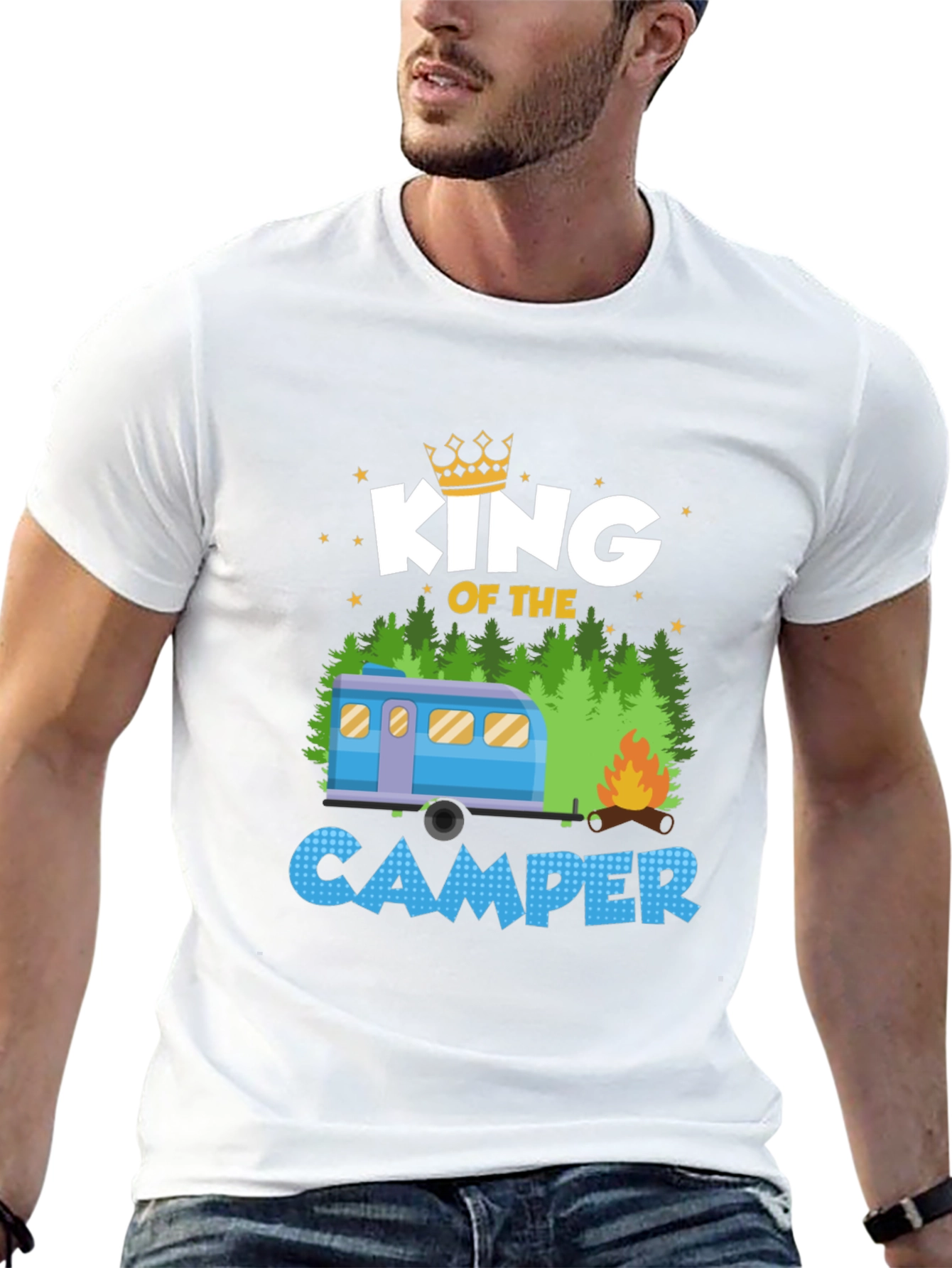 Camiseta Rey del Camping para Hombre
