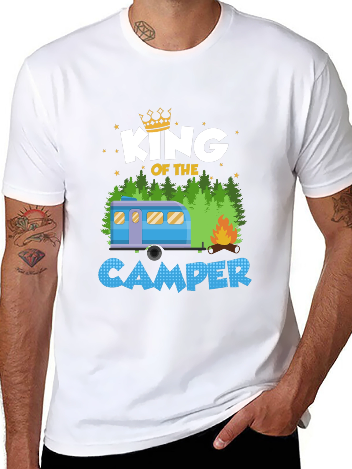 Camiseta Rey del Camping para Hombre