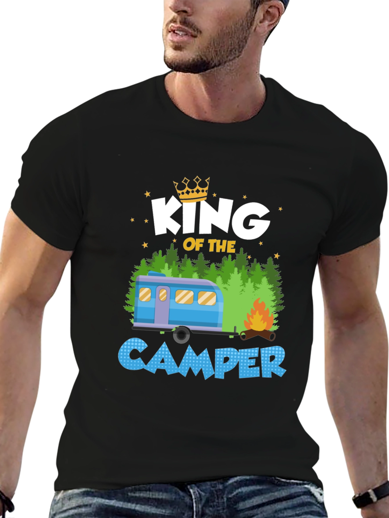 Camiseta Rey del Camping para Hombre