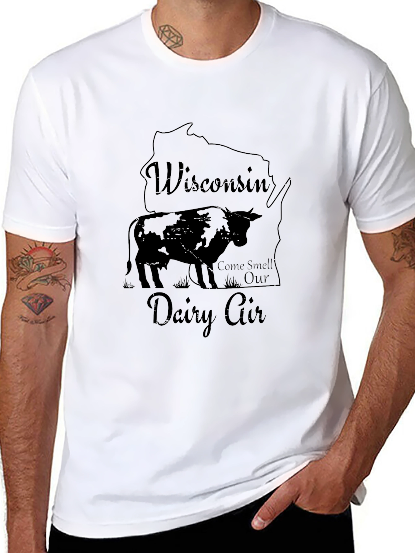 Camiseta Negra Wisconsin Dairy Air