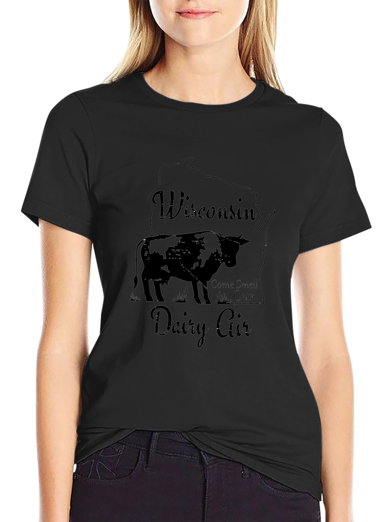 Camiseta Negra Wisconsin Dairy Air