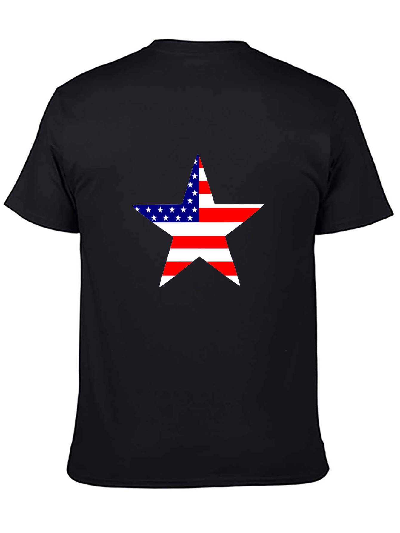 Camiseta Negra Estrella USA - Estilo Patriótico