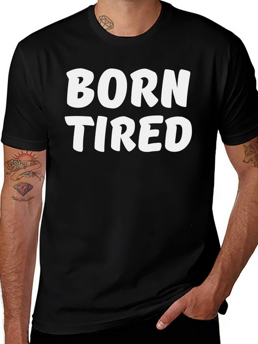 Camiseta Negra Born Tired - Comodidad y Estilo