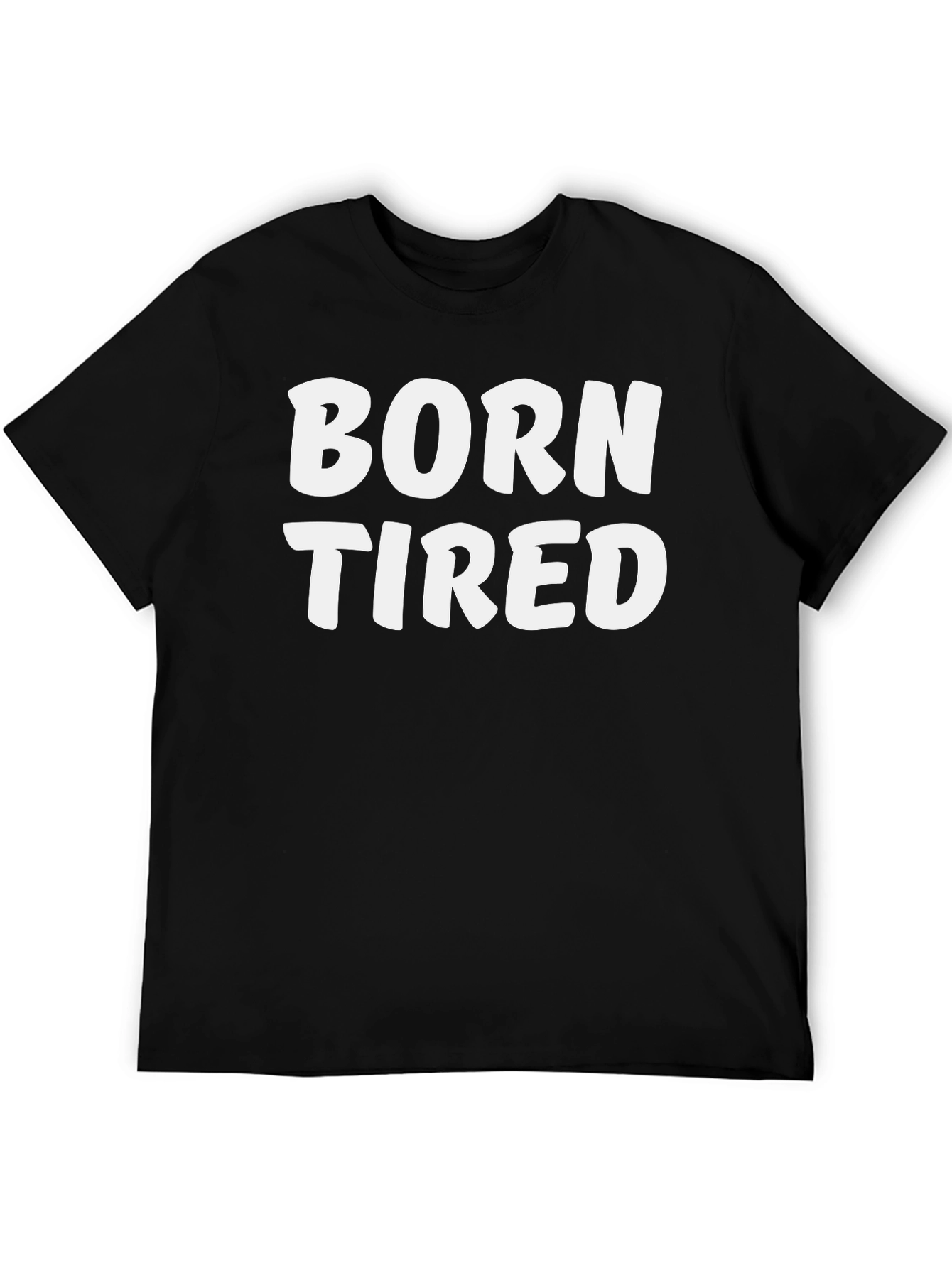 Camiseta Negra Born Tired - Comodidad y Estilo