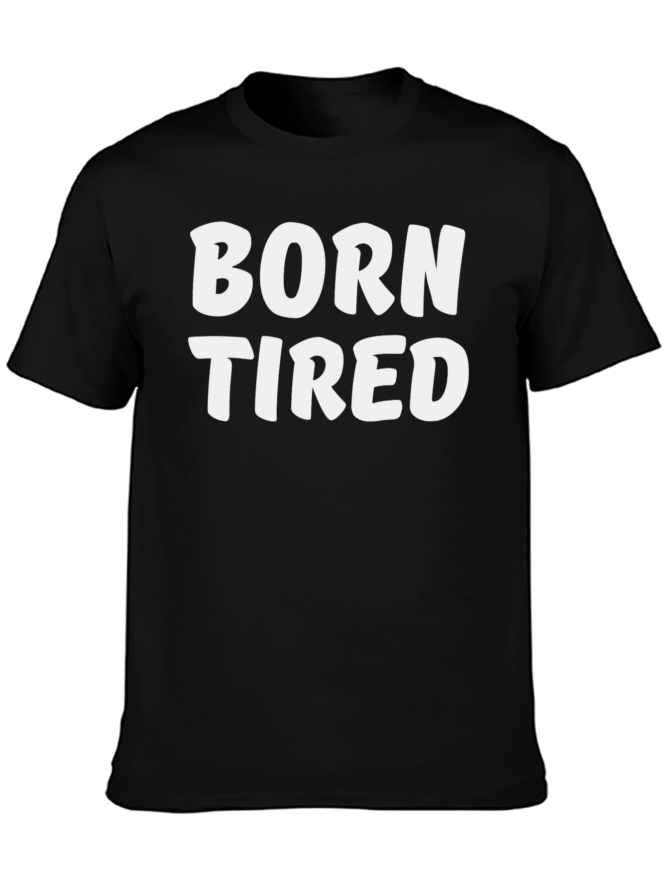 Camiseta Negra Born Tired - Comodidad y Estilo