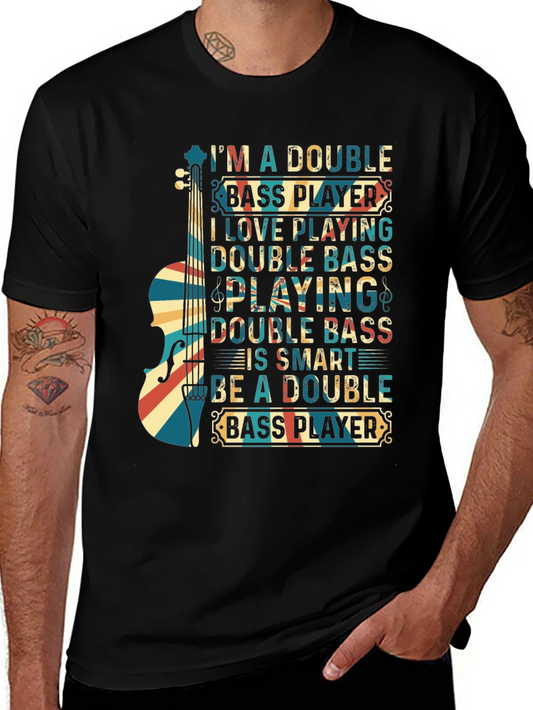 Camiseta Negra Double Bass Player