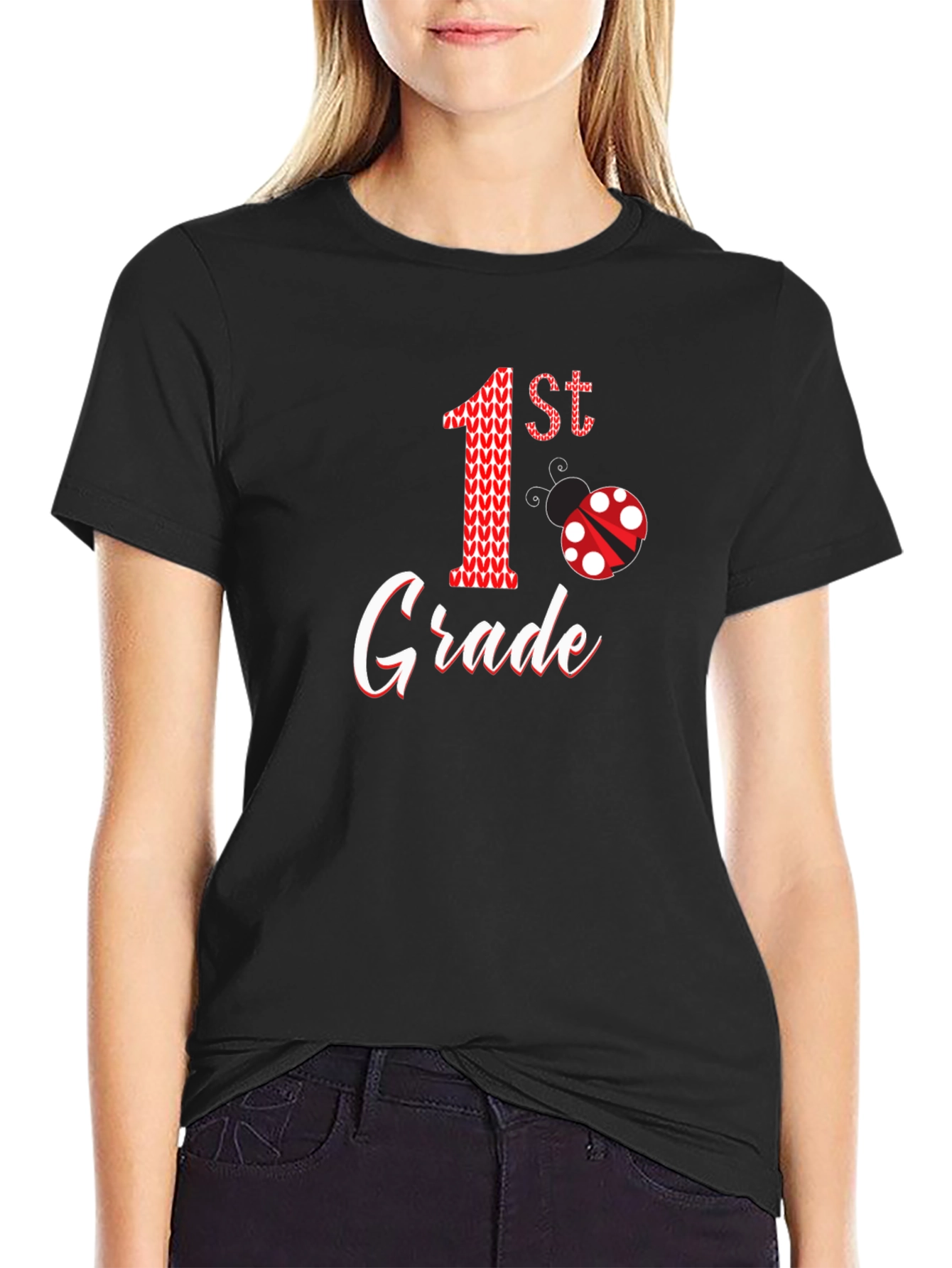 Camiseta Primer Grado con Diseño de Mariquita
