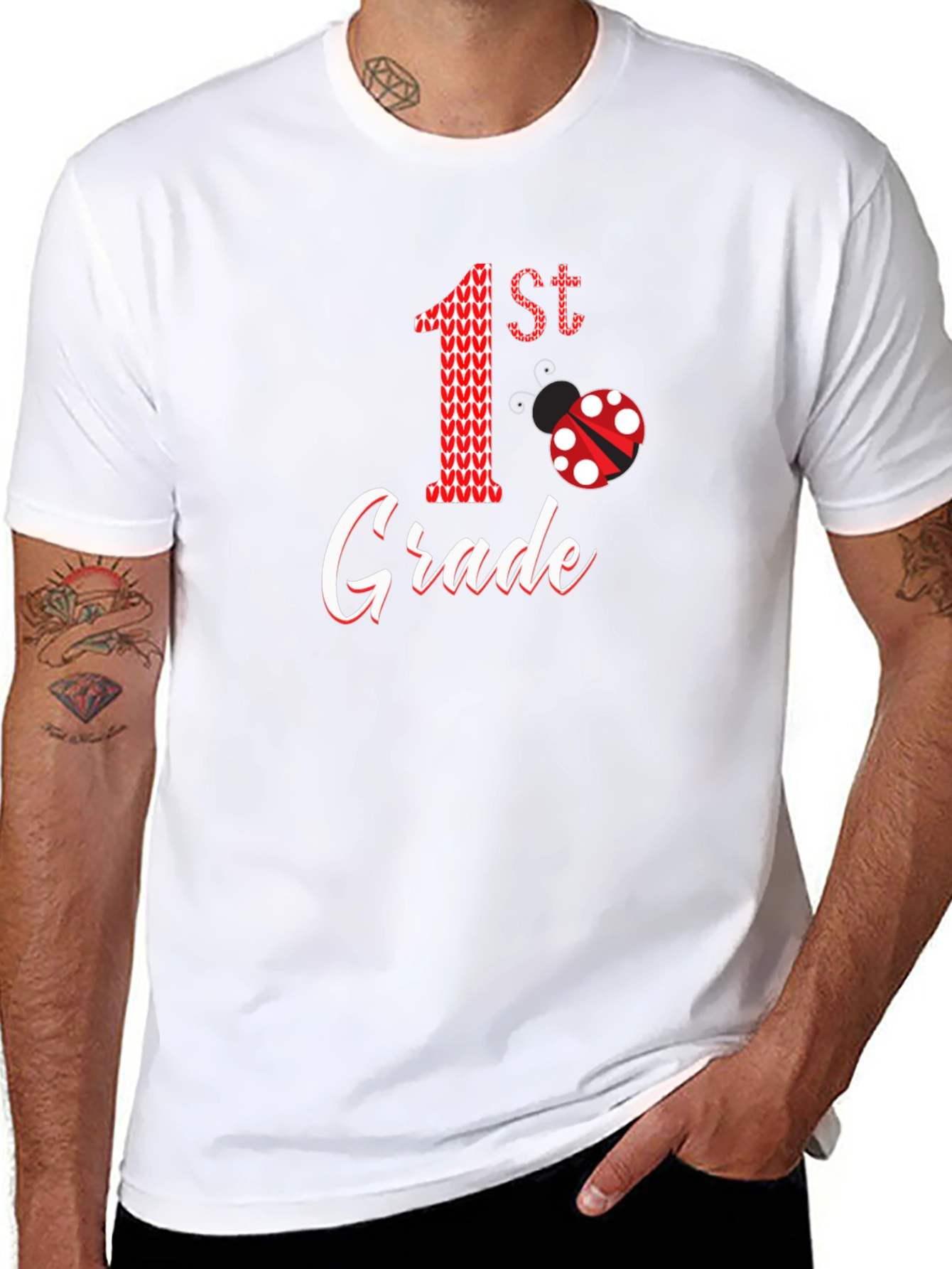 Camiseta Primer Grado con Diseño de Mariquita