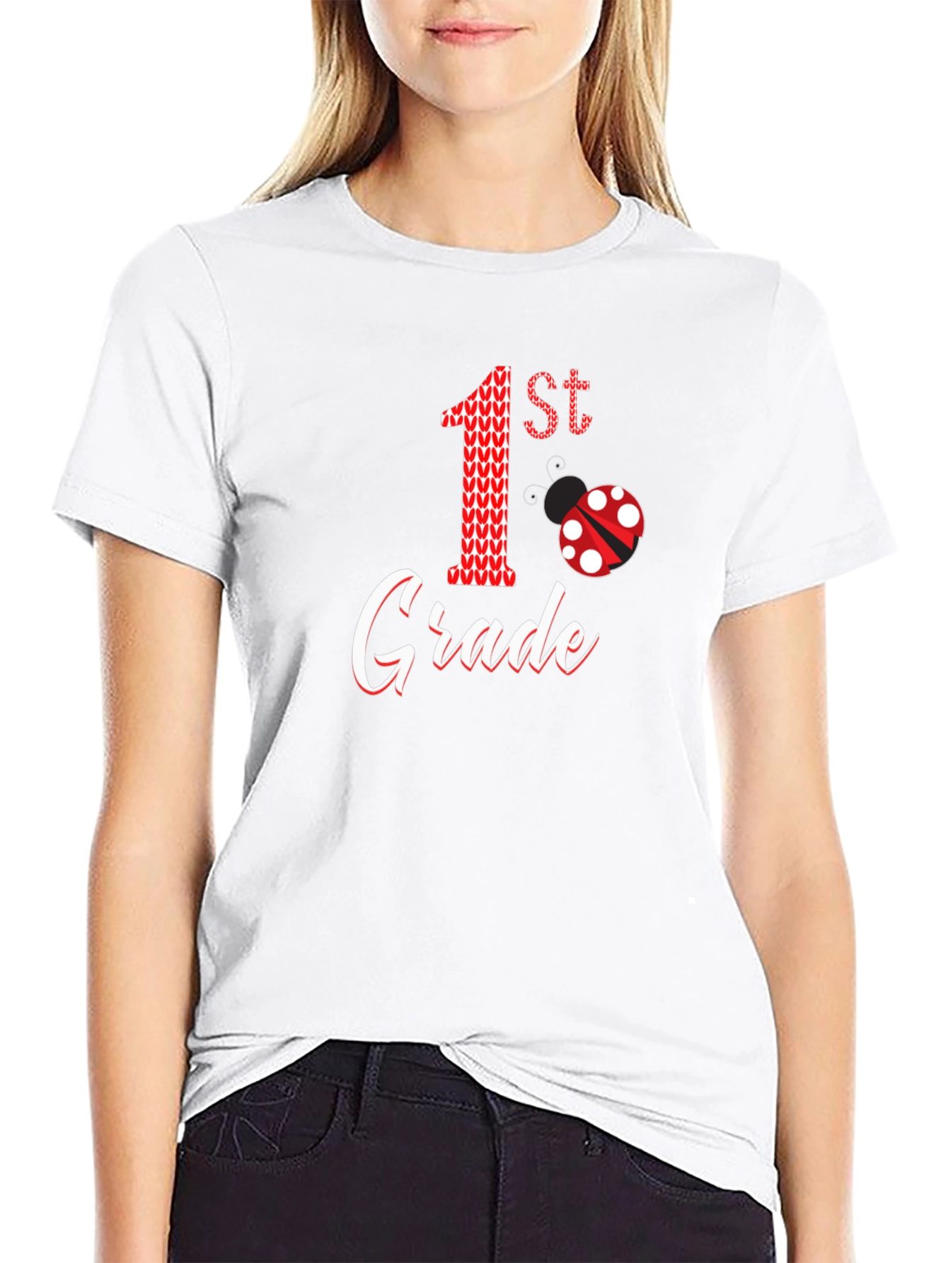 Camiseta Primer Grado con Diseño de Mariquita