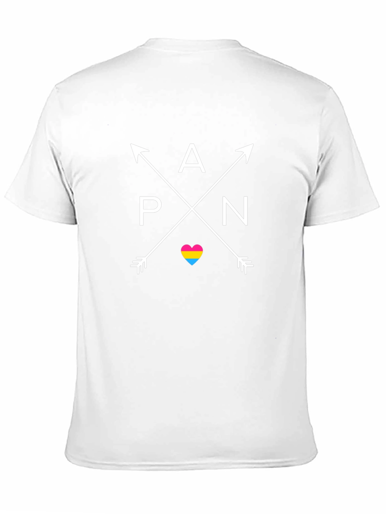 Camiseta Negra con Diseño Pansexual de Flechas Cruzadas