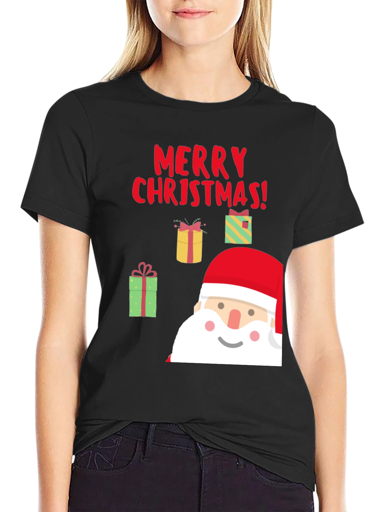 Camiseta Navideña Negra - Feliz Navidad