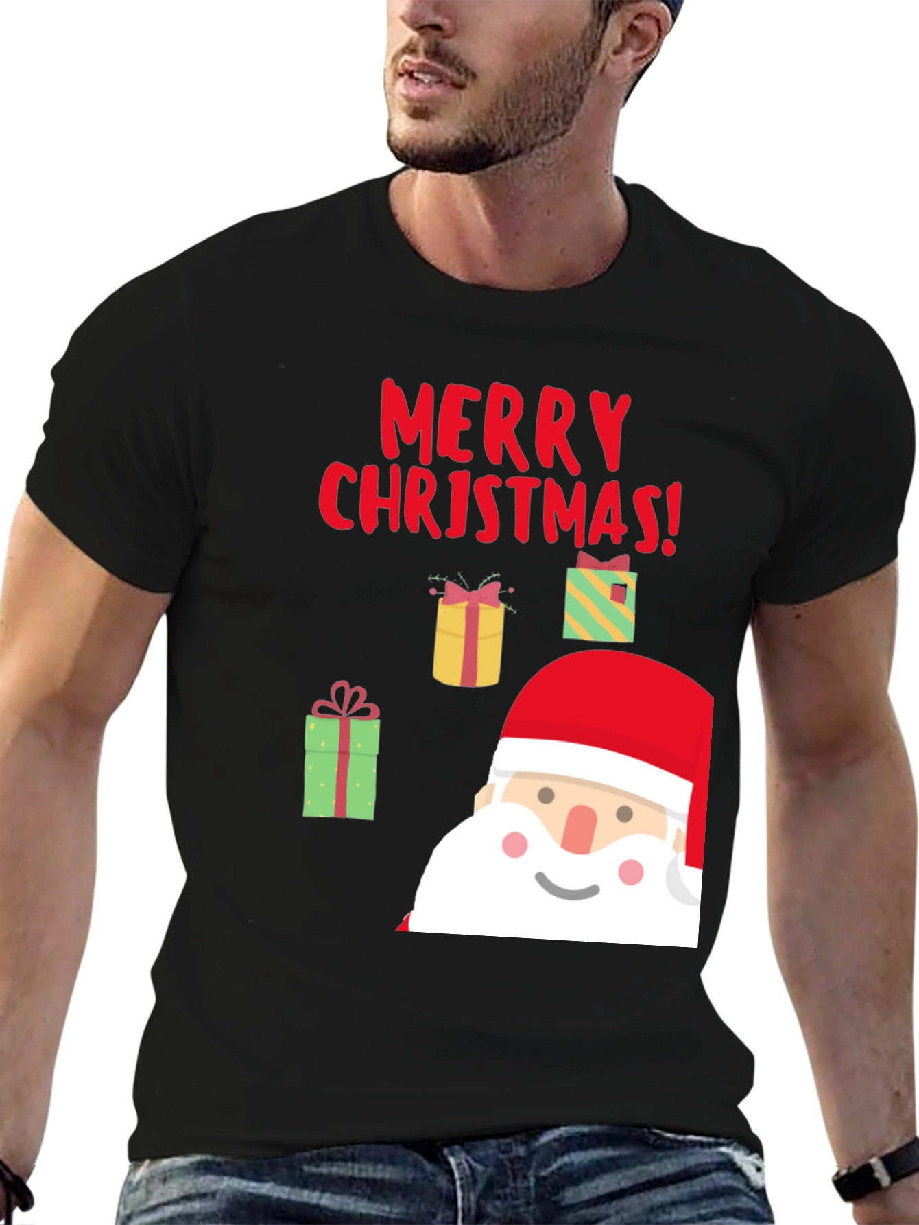 Camiseta Navideña Negra - Feliz Navidad
