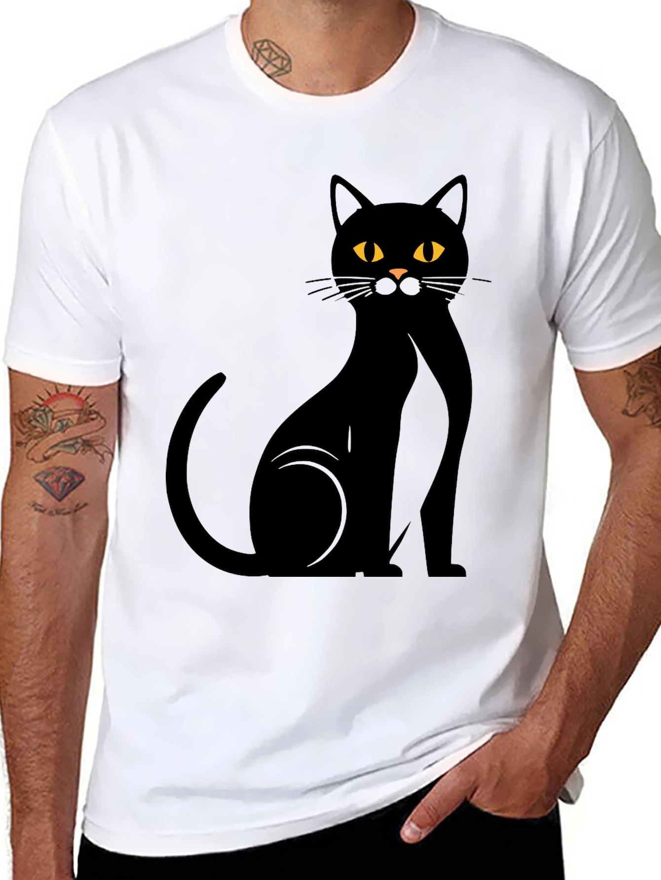 Camiseta Negra Gato