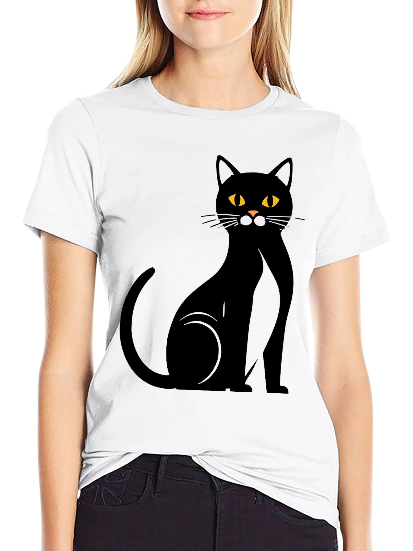 Camiseta Negra Gato
