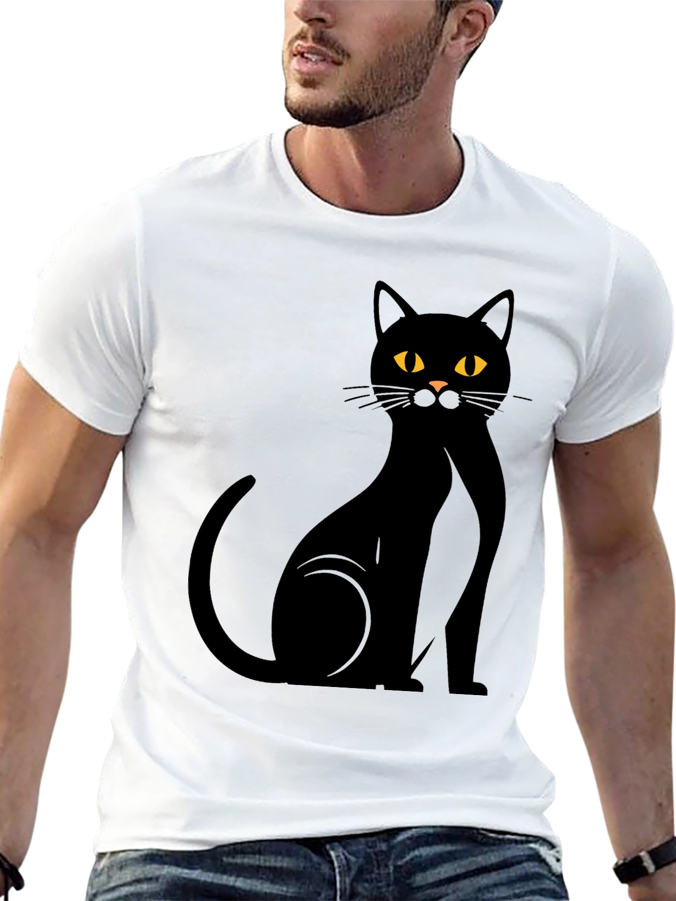 Camiseta Negra Gato