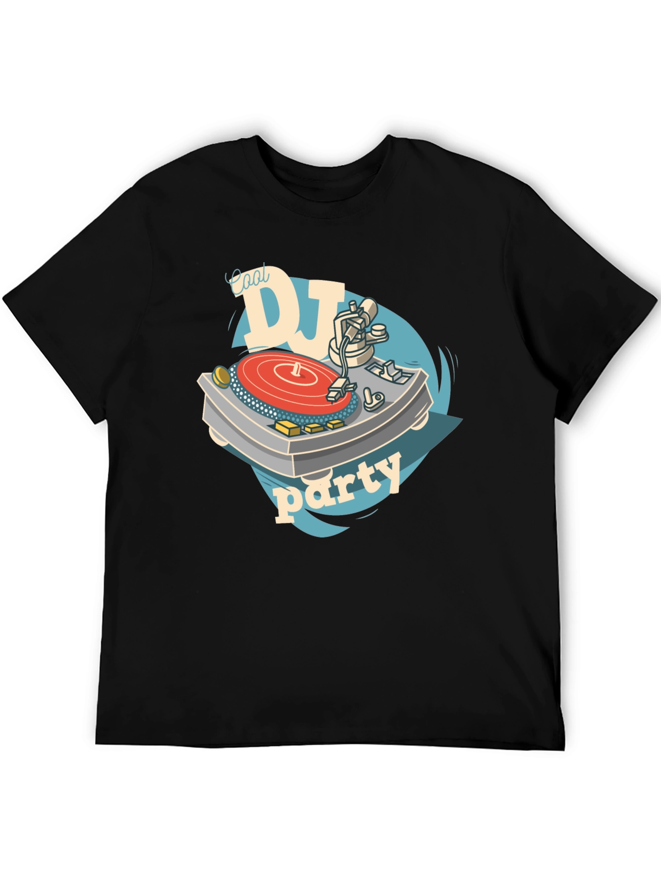 Camiseta Negra Diseño DJ Cool Party