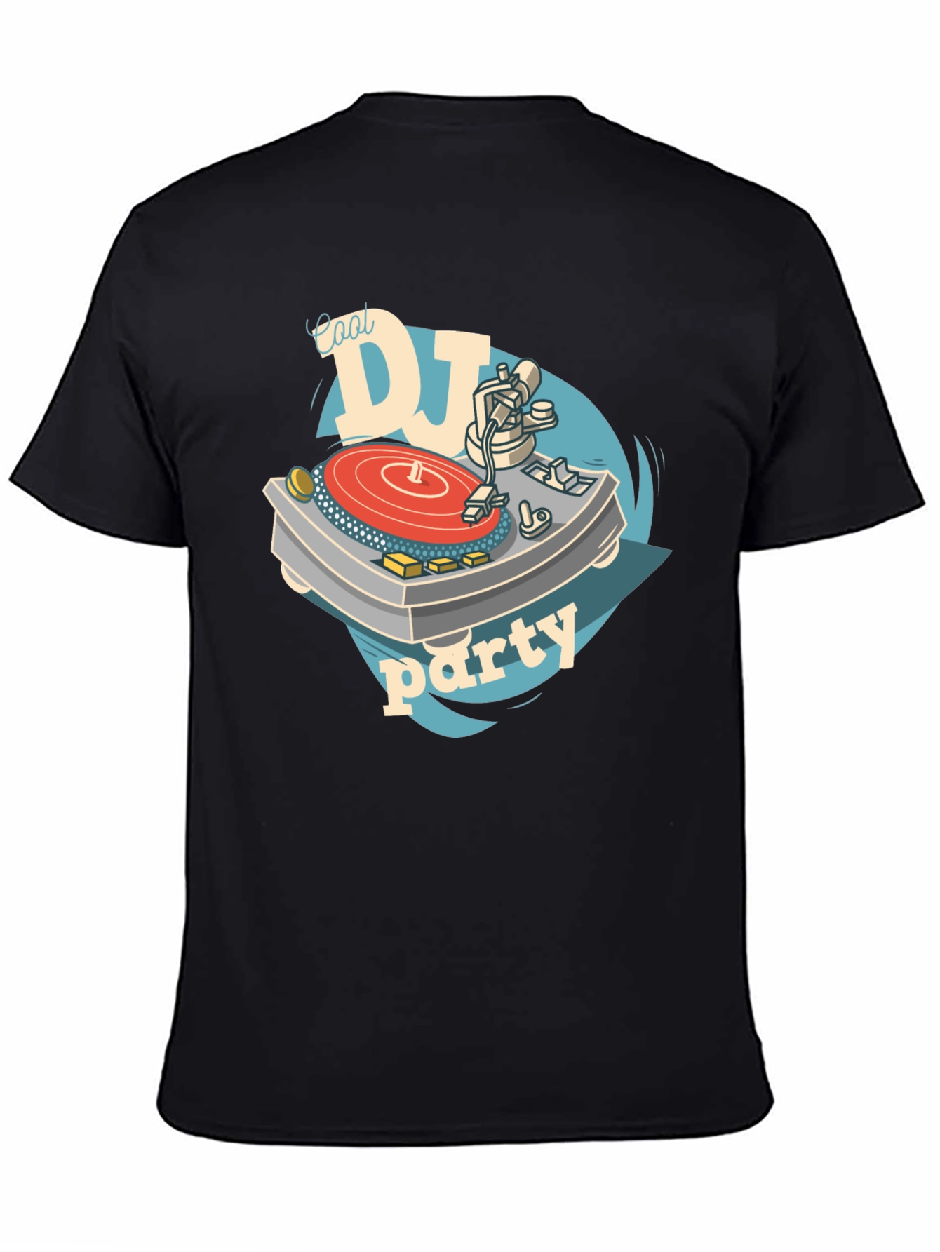 Camiseta Negra Diseño DJ Cool Party
