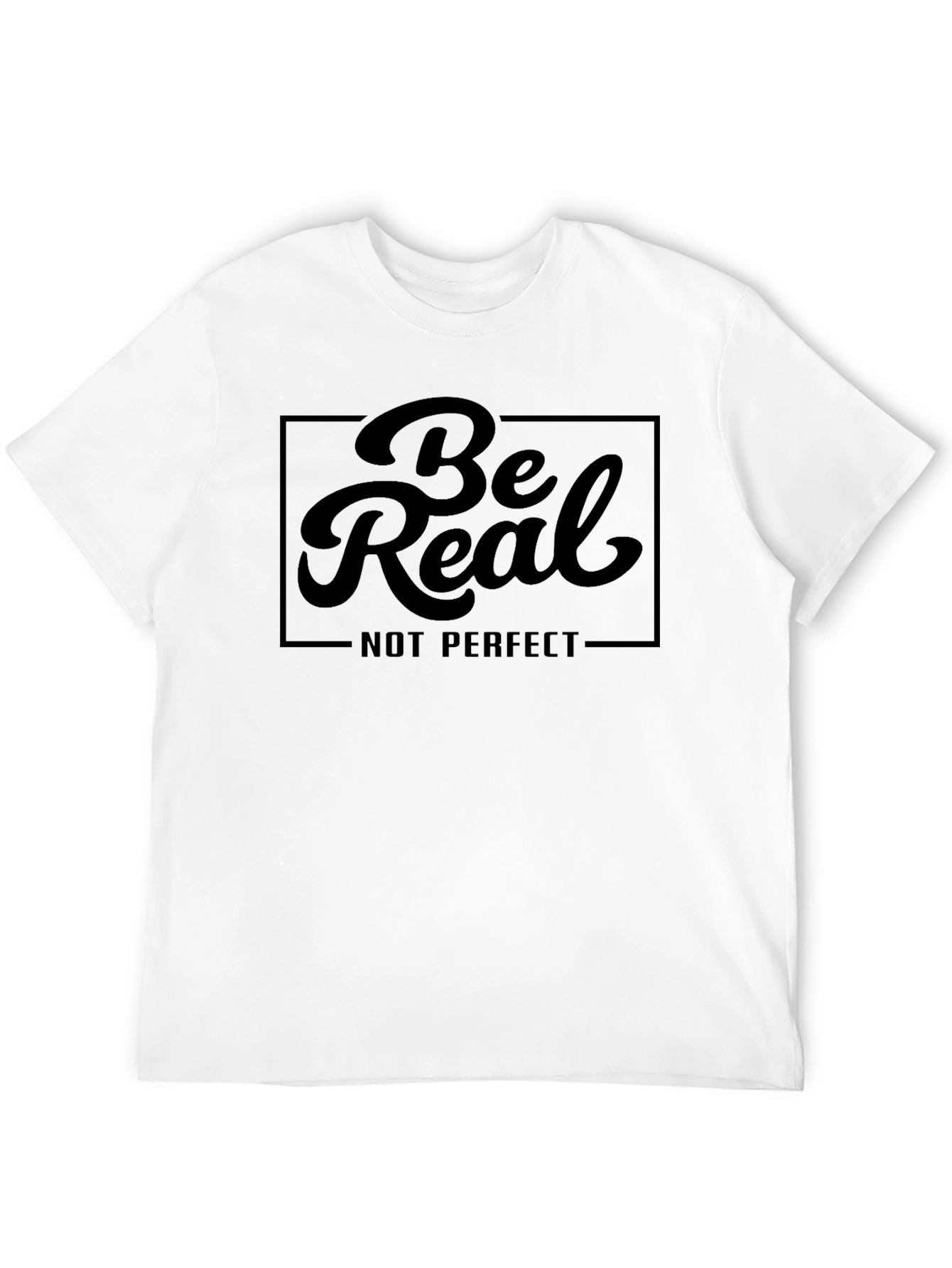 Camiseta Negra Sé Real No Perfecto