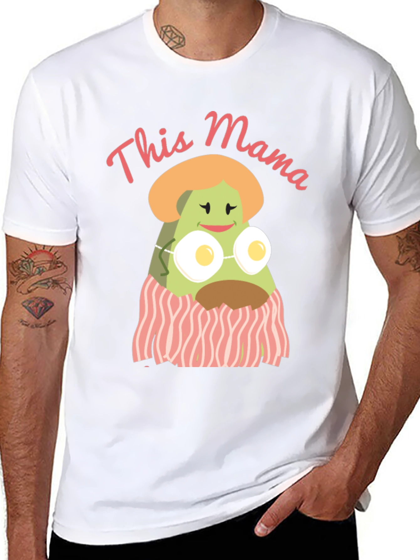Camiseta Negra Divertida This Mama Avocado