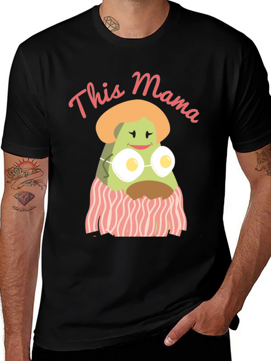 Camiseta Negra Divertida This Mama Avocado