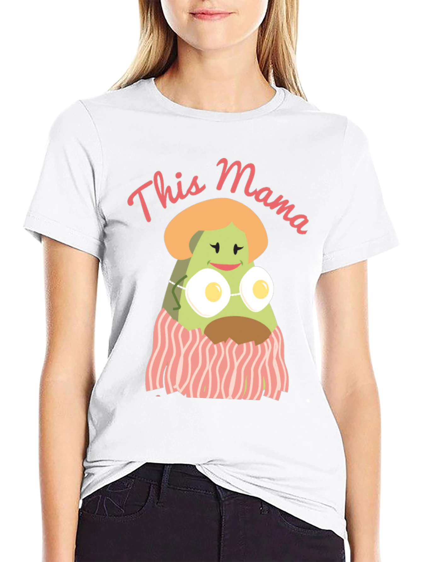 Camiseta Negra Divertida This Mama Avocado