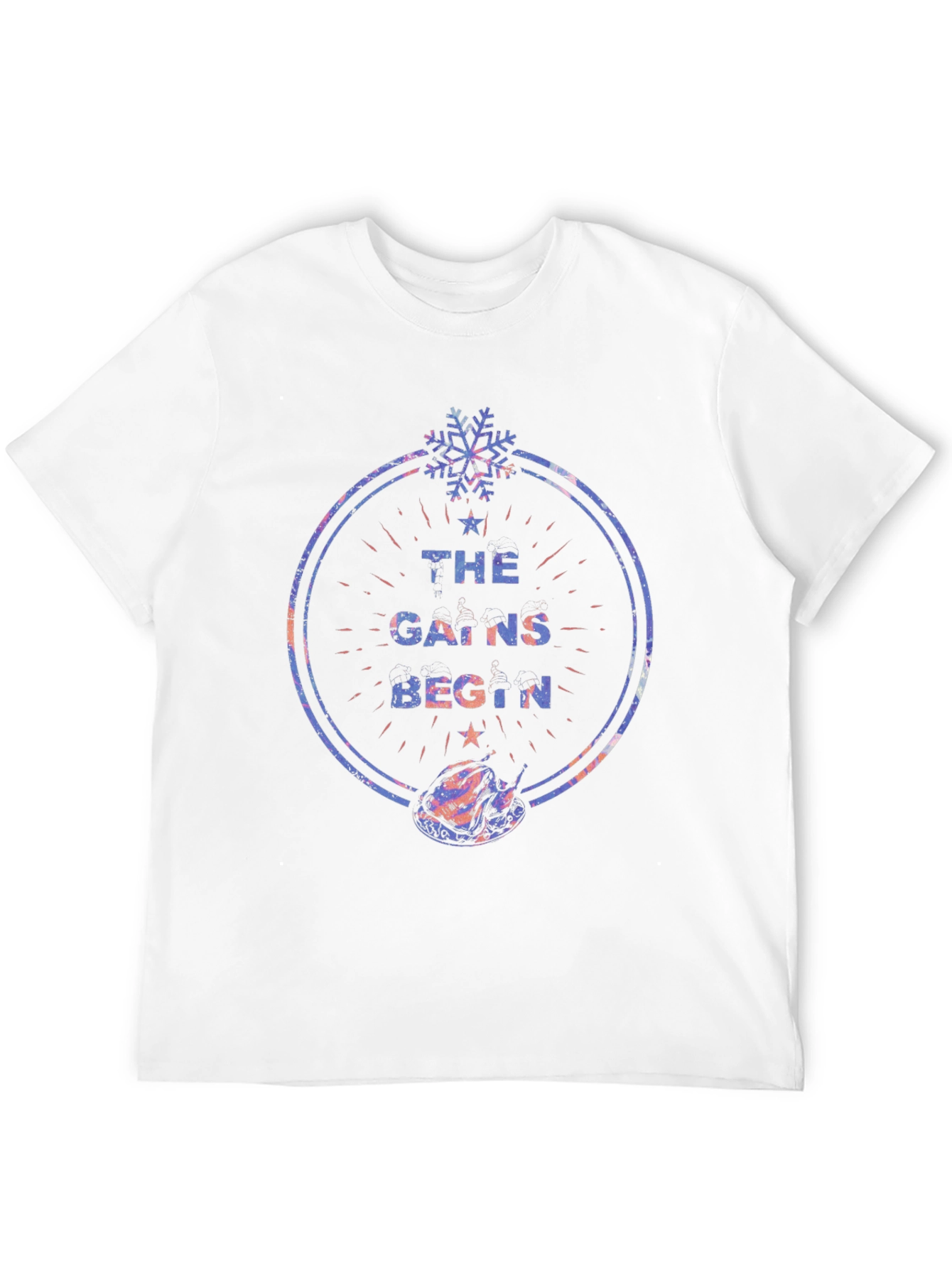 Camiseta Negra Festiva The Gains Begin