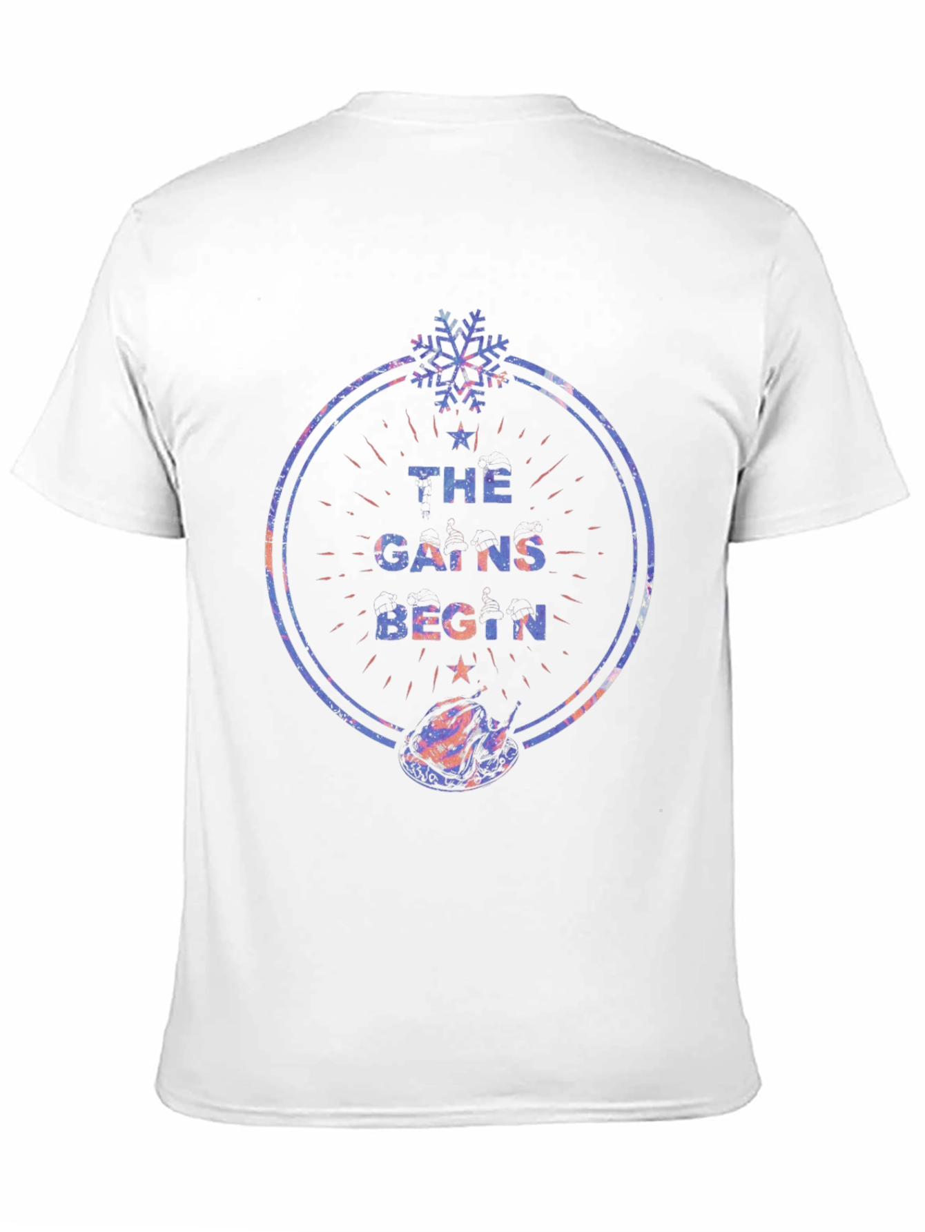 Camiseta Negra Festiva The Gains Begin