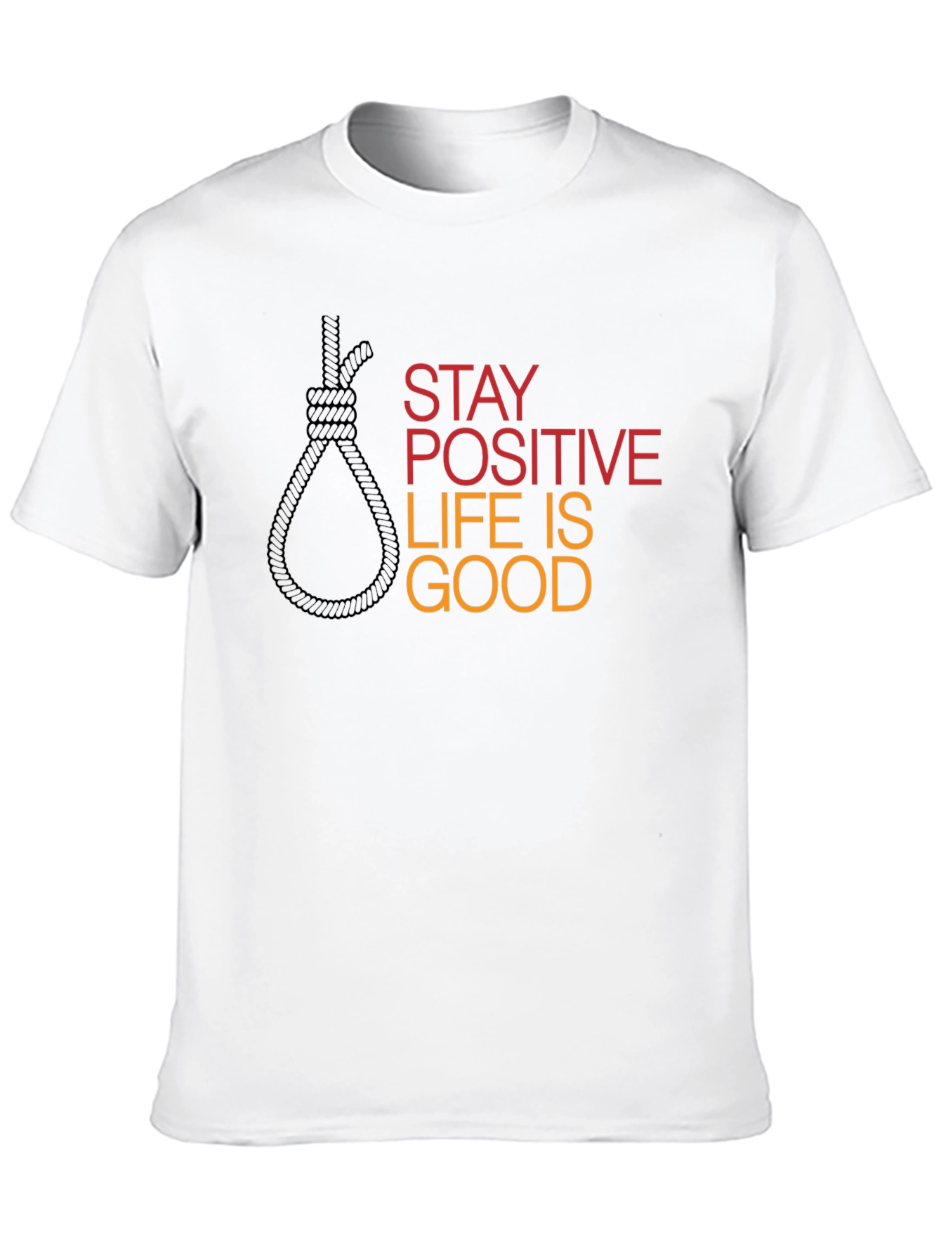 Camiseta Negra Gráfica Stay Positive