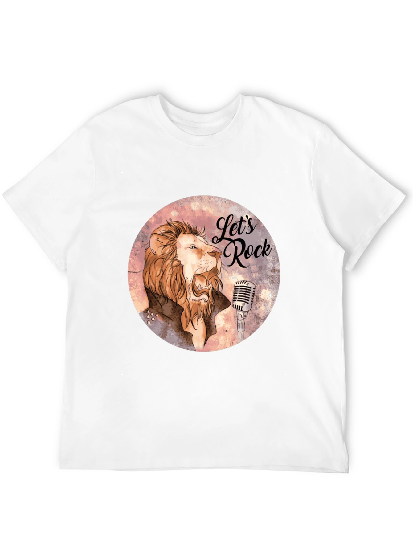 Camiseta Negra Lets Rock con León Cantante