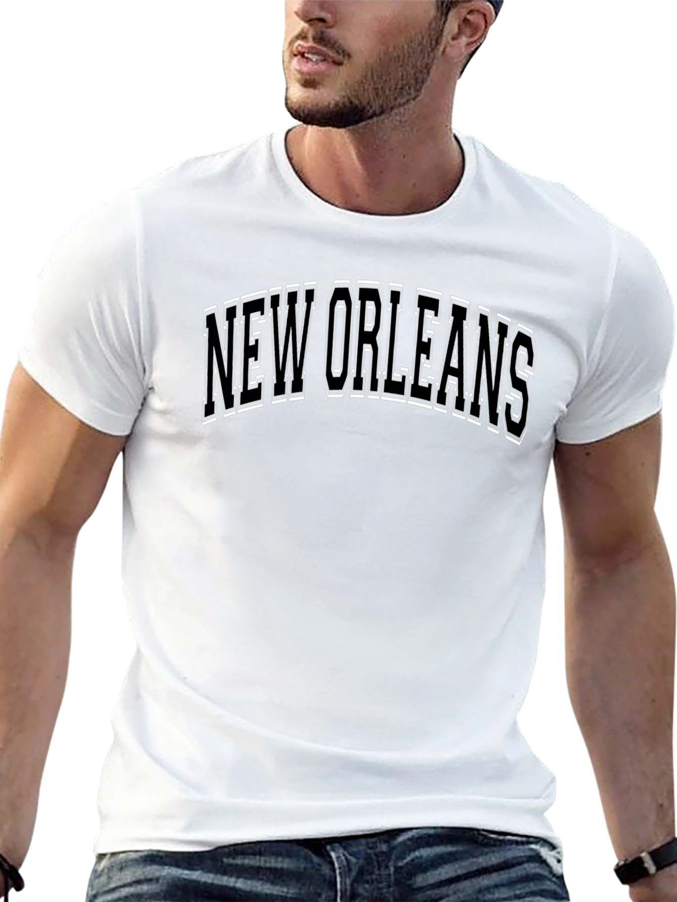 Camiseta Negra New Orleans para Hombre