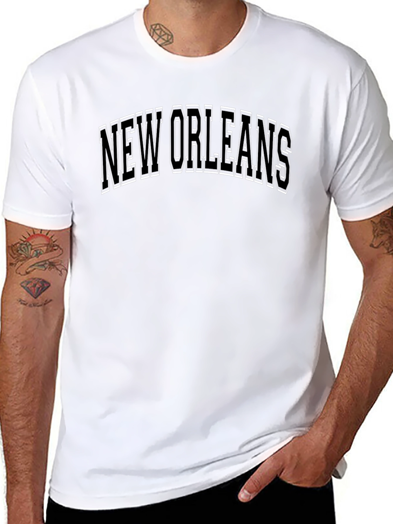 Camiseta Negra New Orleans para Hombre