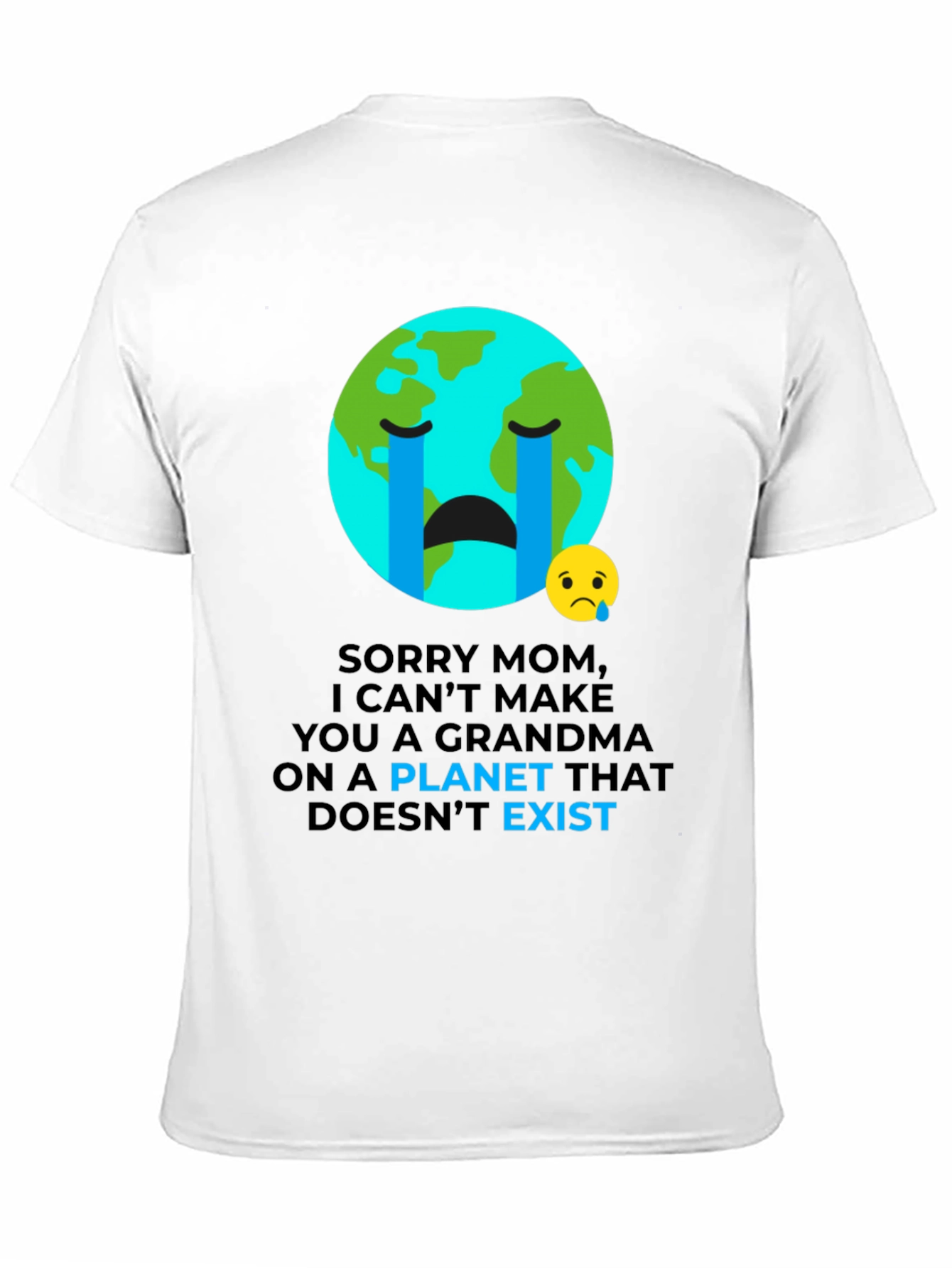 Camiseta Negra con Diseño de Conciencia Ambiental