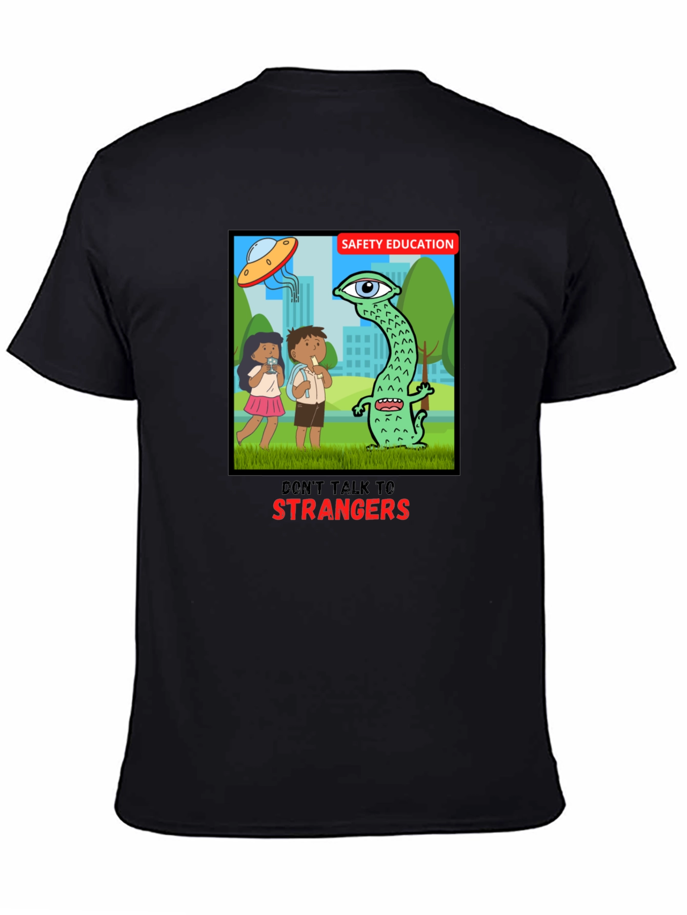 Camiseta Negra: Seguridad para Niños