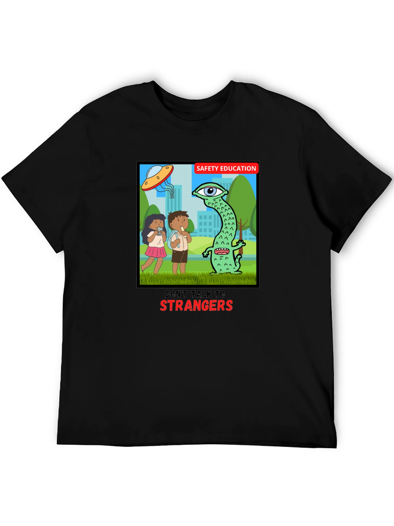Camiseta Negra: Seguridad para Niños