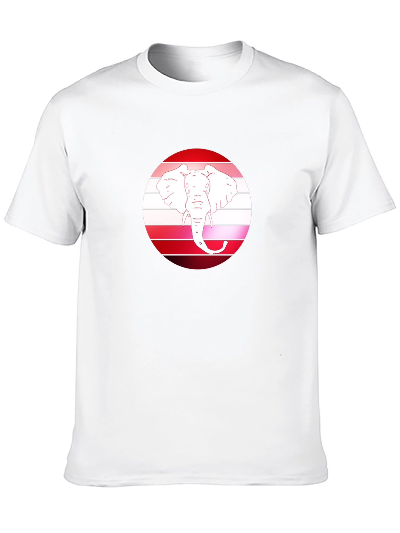 Camiseta Negra con Diseño de Elefante Retro