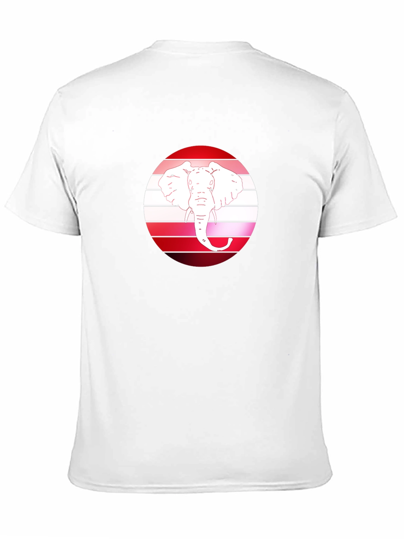 Camiseta Negra con Diseño de Elefante Retro