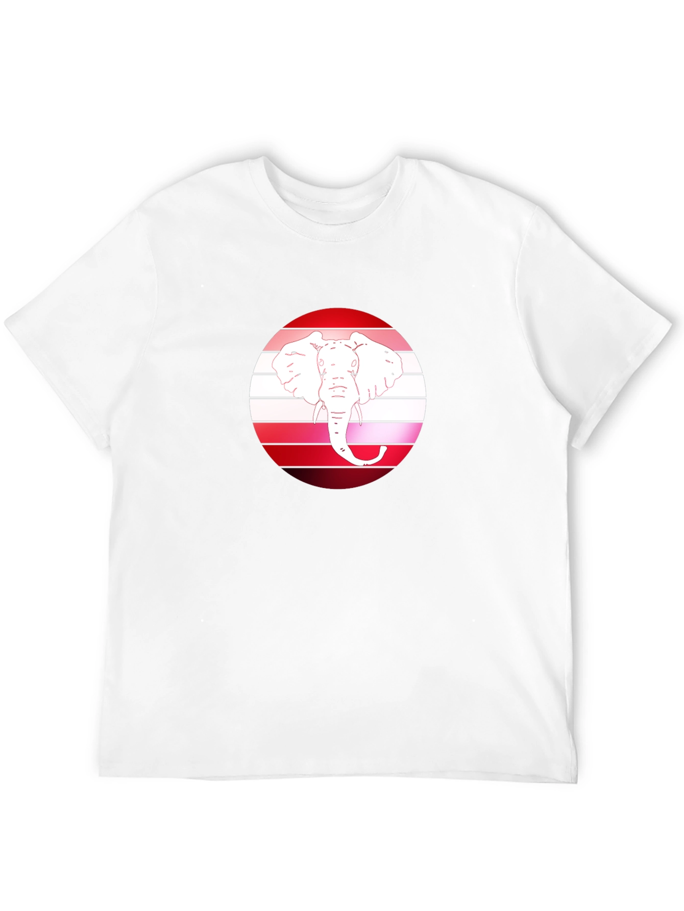 Camiseta Negra con Diseño de Elefante Retro