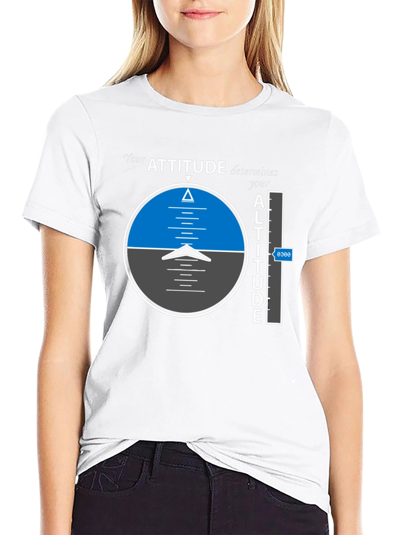 Camiseta Negra: Actitud y Altitud en Vuelo