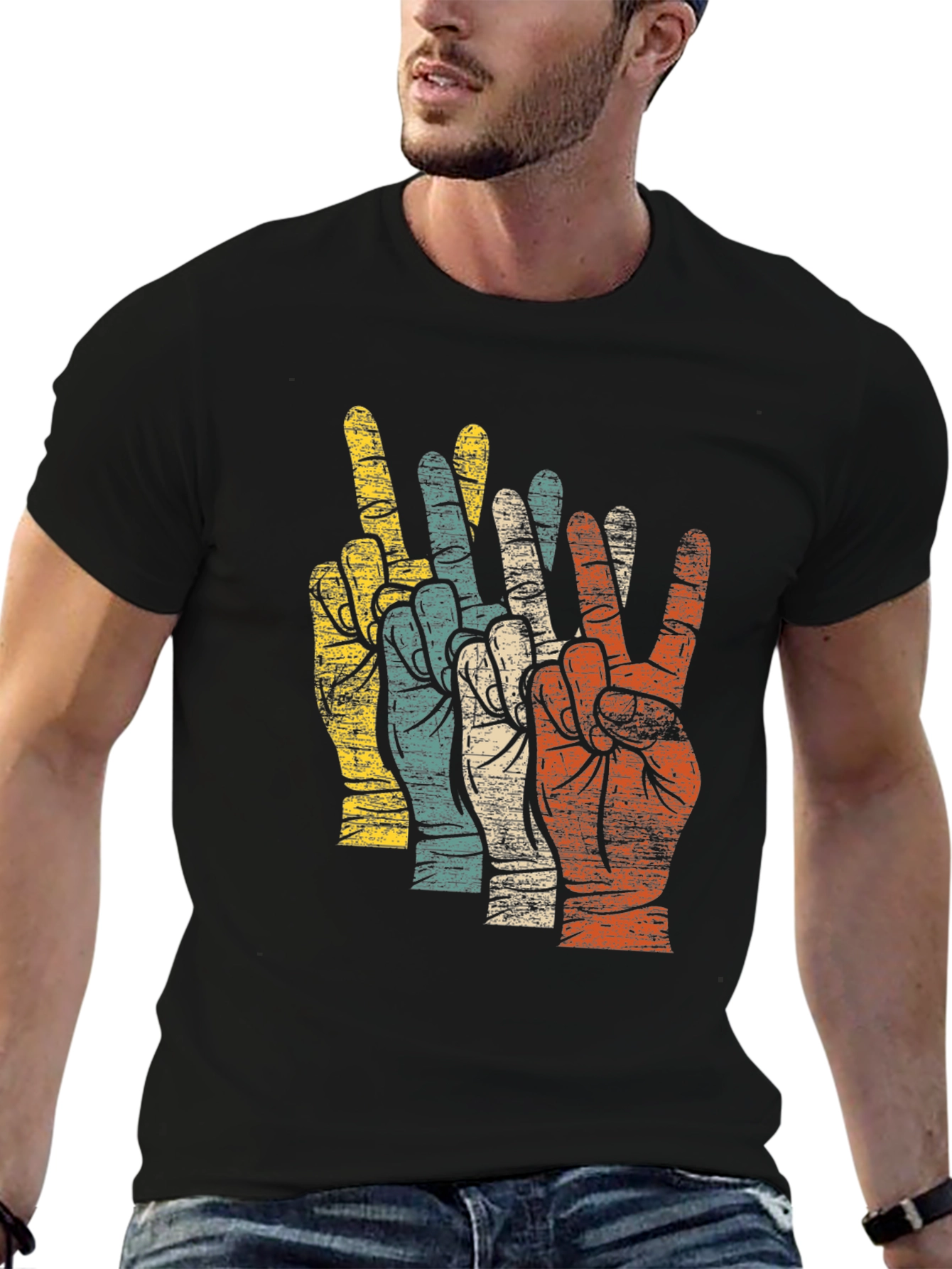 Camiseta Retro Paz y Amor