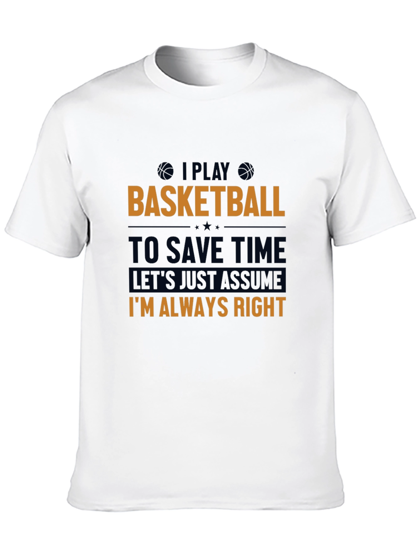 Camiseta Negra con Estampado de Baloncesto para Hombre