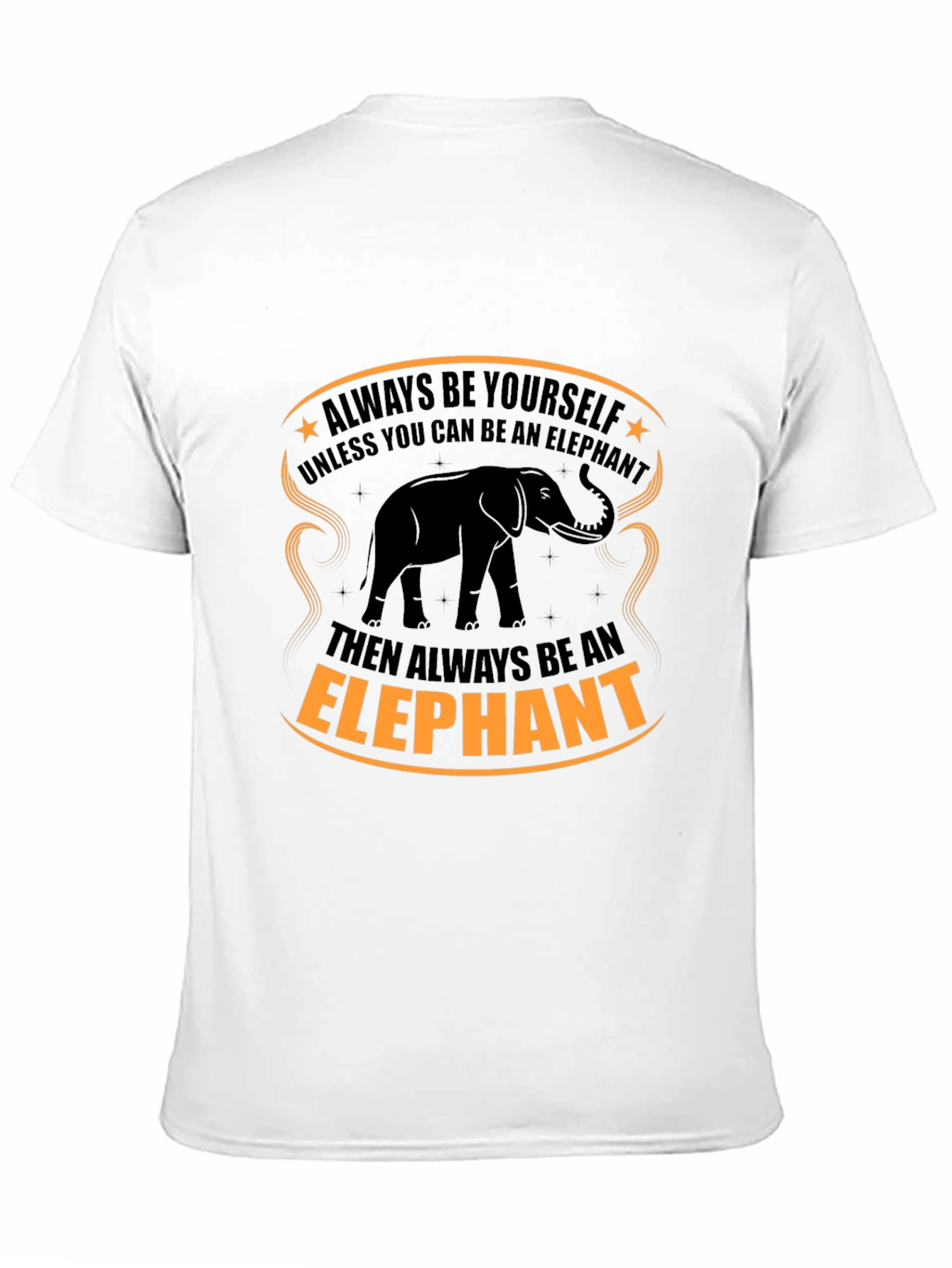 Camiseta Negra con Diseño de Elefante