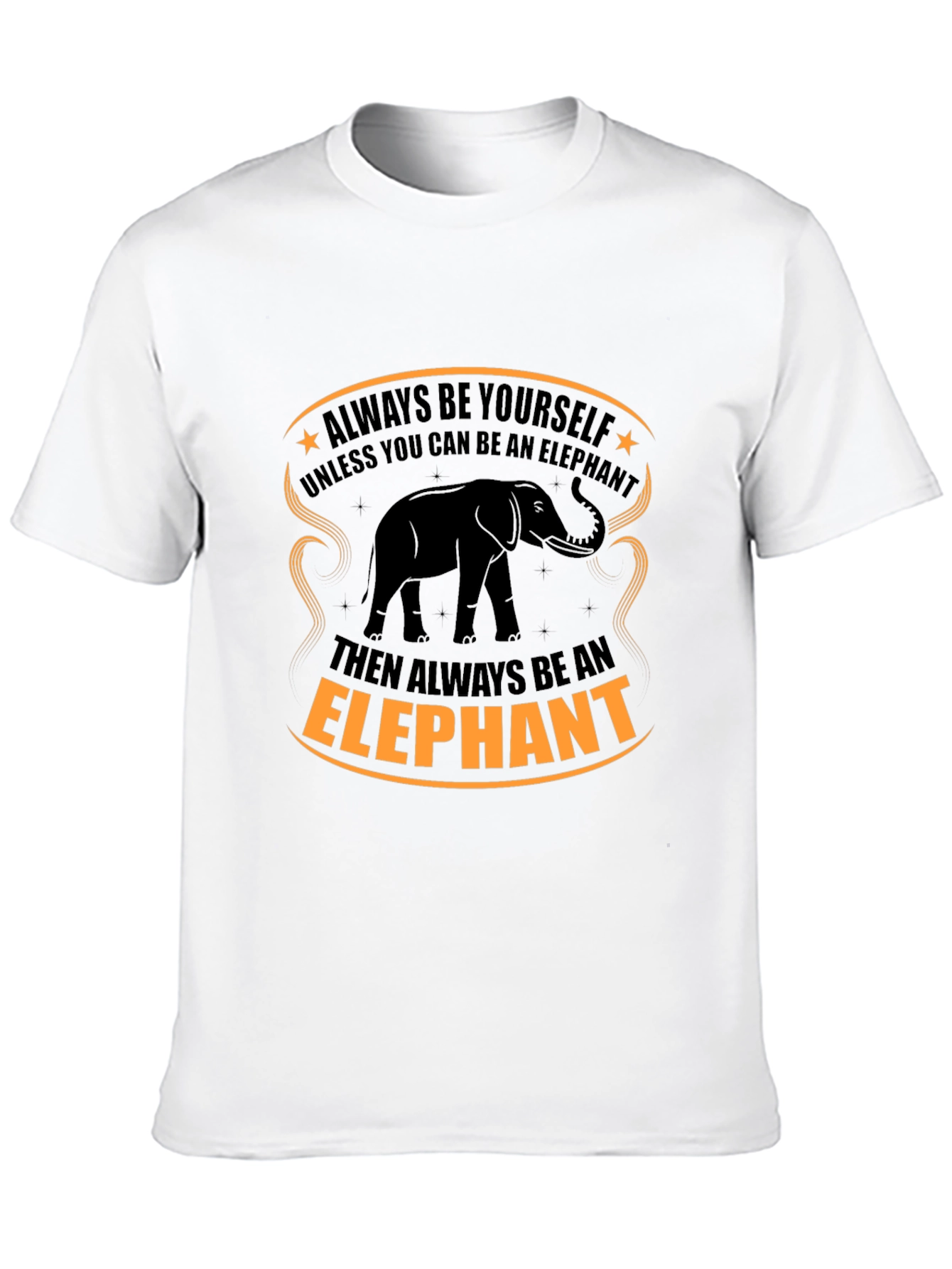 Camiseta Negra con Diseño de Elefante