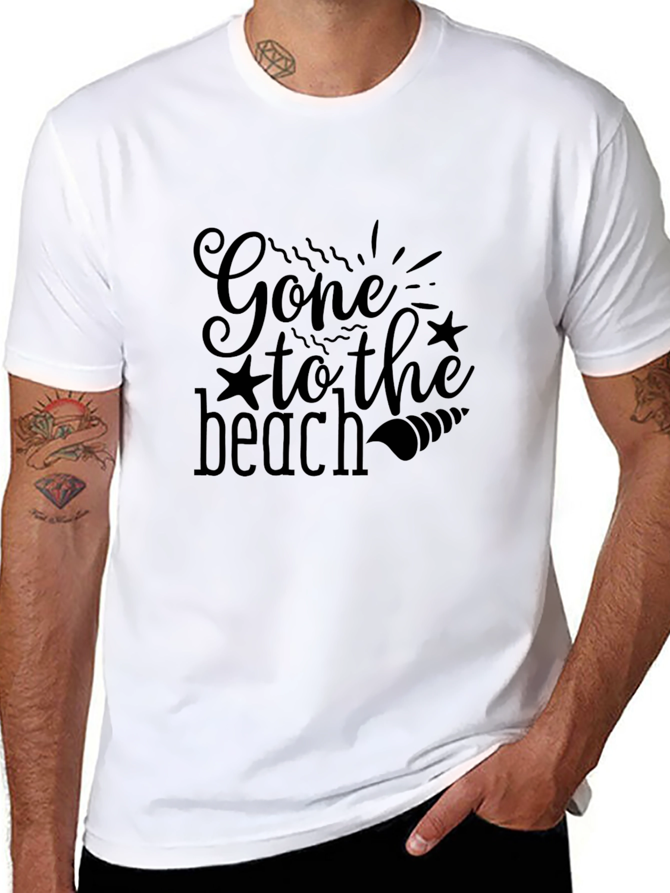 Camiseta Negra Gone to the Beach