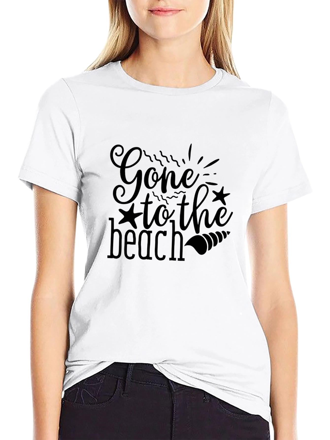 Camiseta Negra Gone to the Beach