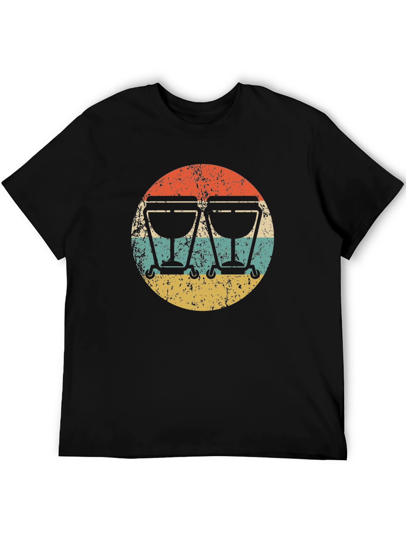Camiseta Hombre Diseño Retro Bongo Música
